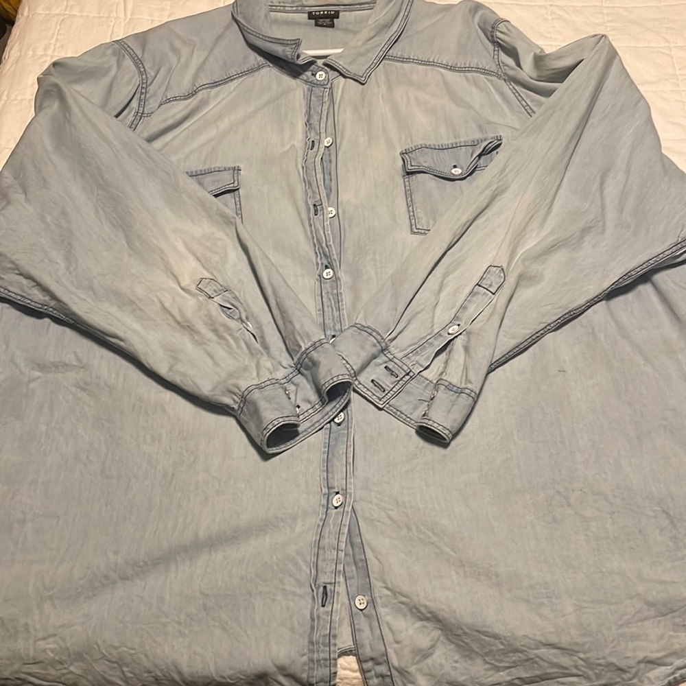 Torrid Denim Button Up